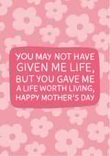 Heartfelt Mother's Day Card - For Stepmum - Gave Me Life created by TeePee Creations