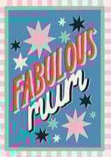 Classic Mother's Day Card - Fabulous Mum - Stars created by Laura Darrington Design Ltd.