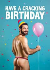 Funny Birthday Card - Cracking - Bum created by Woody's Design
