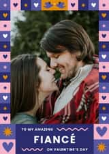 Personalised Valentines Day Photo Card created by Joanne Hawker - Classic Valentine's Day Card - For Fiancé