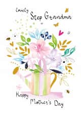 Traditional Mother's Day Card - For Step Grandma - Watering Can created by SABIVO Design by Sabina