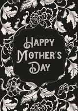 Gothic Mother’s Day Card – Dark Floral Vintage Design for Goth Mums created by Sad Girl Illustration