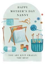 Classic Mother's Day Card - Knitting - For Nanny created by Making Meadows Ltd