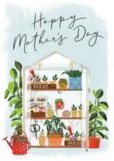 Classic Mother's Day Card - Gardening- Green House Design created by Making Meadows Ltd