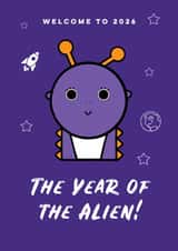 The Year of The Alien - Happy New Year created by Roarsome