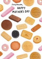 Classic Mother’s Day Card - For Stepmum - Biscuits created by Sophie Kent Illustration