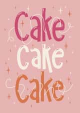 Fun Birthday Card - Cake Cake Cake - Sparkles created by Jenni Ahlberg - Jeah Design