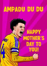 Leeds United Mother’s Day Card - Ethan Ampadu LUFC Card created by ZB CREATIVE