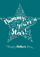 Classic Mother’s Day Card - For Mummy - Mummy, You're A Star! created by Fatchair Print