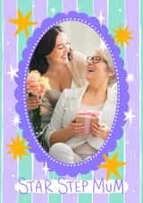 Personalised Mothers Day Photo Card created by Ludicrous Prints - Classic Mother's Day Card - For Step Mum - Super Star