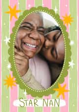 Personalised Mothers Day Photo Card created by Ludicrous Prints - Classic Mother's Day Card - Star Nan
