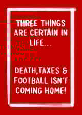 Hilarious Football Card For England Fans - World Cup Greetings Card created by ZB CREATIVE