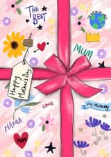 Mother's Day Present card - wrapped up in a bow created by Lucy Driver