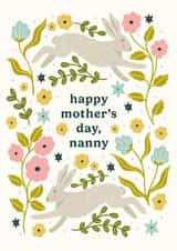 Cute Mother's Day Card - For Nanny - Rabbits created by Abbie Imagine