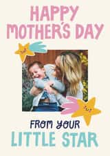 Personalised Mothers Day Photo Card created by Christine Cuddihy Illustration - Cute Mother's Day Card - From Your Little Star