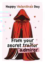 Secret Traitor Valentines card created by Percy & Pearl