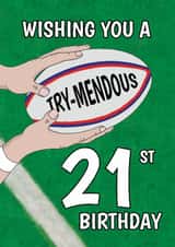 Funny Birthday Card – 21st – Try-Mendous created by @Cupsie's Creations