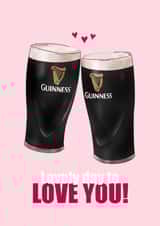 Cute Valentines card for your Significant Other - Irish Guinness Pints Card created by Aoife Phelan