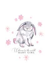 New baby girl congratulations card. created by Samantha