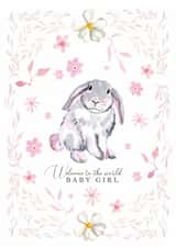 Pretty Pink Bunny Baby Girl Card created by Samantha