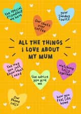Classic Mother's Day Card - All The Things I Love About My Mum created by Sarah Harding