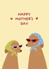 Cute Mother's Day Card - Sausage Dogs created by Ella Goddard