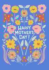 Cute Mother’s Day Card - Smiley Flowers created by Nicola Watson