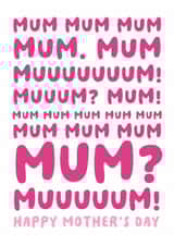 Funny Mother's Day Card to Mum from the Kids, Motherhood, Relatable, Nagging created by Kreate Paper Co.
