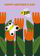 Cute Mother’s Day Card - Bee And Butterfly created by Liina Lember