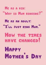 Funny Mother’s Day Card for Mum – I’ll Just Ring Mum Joke created by @Cupsie's Creations