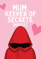 Funny Mother’s Day Card - The Traitors - Keeper Of Secrets created by Mrs Best Paper Co.