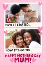 Personalised Mothers Day Photo Card created by Studio Doodles - Cute Mother's Day Card - How It Started - For Mum