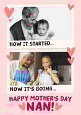 Personalised Mothers Day Photo Card created by Studio Doodles - Cute Mother's Day Card - How It Started - For Nan