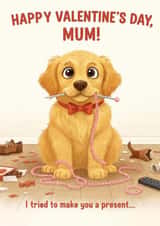 Happy Valentine's Day - Dog mum. Funny, and cute card for pet owners. created by Victoria Dervish