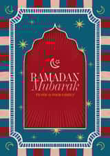 Classic Faith Card - Ramadan Mubarak - Stars & Moons created by Kamiya Chirodian