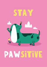 Cute Positivity Card - Thinking Of You - Dog Pun created by Lucy Maggie Designs