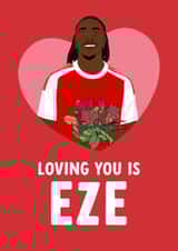 Fun Valentine's Day/Anniversary Card - Loving You Is Eze - Arsenal created by The Cake Thief