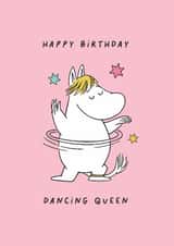 Cute Birthday Card - For Her - Dancing Queen created by Moomin Characters