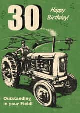 Classic Birthday Card - 30th - Tractor created by Rocket68