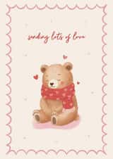 Cute bear card - Sending lots of love created by Lisa Parker