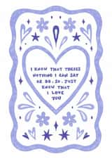 Just to say I love you sympathy grieving card created by Kai Kathleen