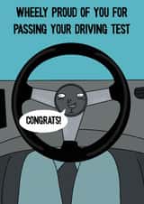 Funny Congratulations Card - Driving Test created by Blessherlittleartoons by Amy