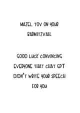 Funny Barmitzvah card created by Little Lisa Designs