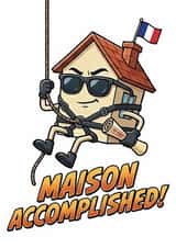 French English Franglish funny card for a new home. created by Ducourt Cards