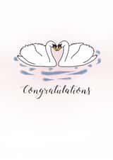 Cute congratulations card for family or friends - The Lovebirds created by Simply Fe