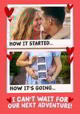 Personalised Anniversary Photo Card created by Studio Doodles - Cute Anniversary/Valentine's Day Card - I Can't Wait For Our Next Adventure