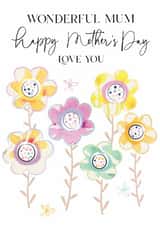 Traditional Mother's Day Card - For Mum - Flowers created by Katie Phythian Design