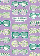 Fun Birthday Card - Sunglasses - Groovy Birthday created by Joanne McGaffin