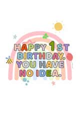 Happy 1st Birthday - Rainbow Card created by Crescent Studio