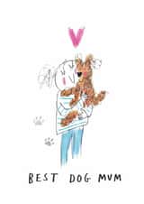 Cute Mother's Day Card - Best Dog Mum - Cockapoo created by Sketchy Muma